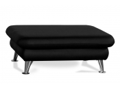 Pouf appoggiapiedi design nero ALABAMA
