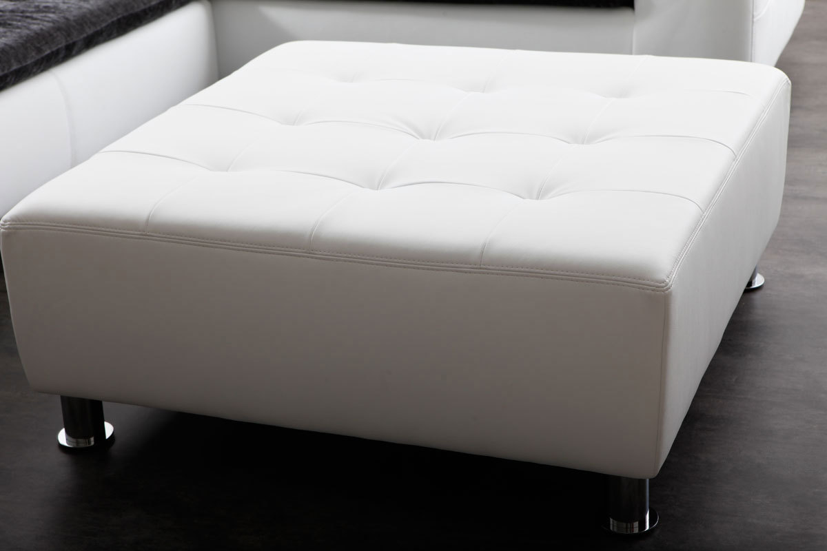 Pouf design bianco KINLEY