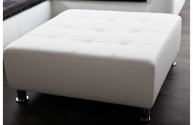Pouf design bianco KINLEY