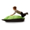 Pouf design grigio e verde anice SMALL MILIBAG