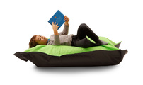 Pouf design grigio e verde anice SMALL MILIBAG