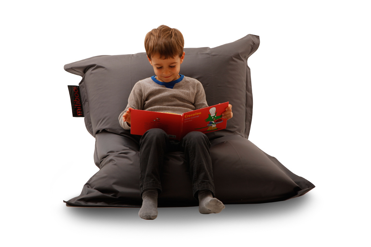 Pouf design grigio SMALL MILIBAG