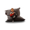 Pouf design grigio SMALL MILIBAG