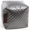 Pouf design quadrato color argento  CUBAG TREND