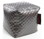 Pouf design quadrato color argento  CUBAG TREND
