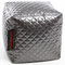 Pouf design quadrato color argento  CUBAG TREND