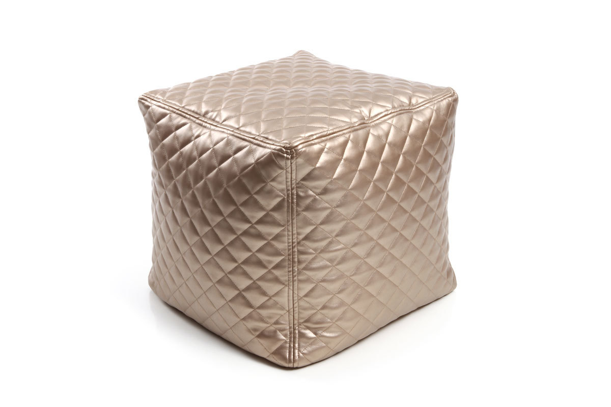 Pouf design quadrato dorato  CUBAG TREND