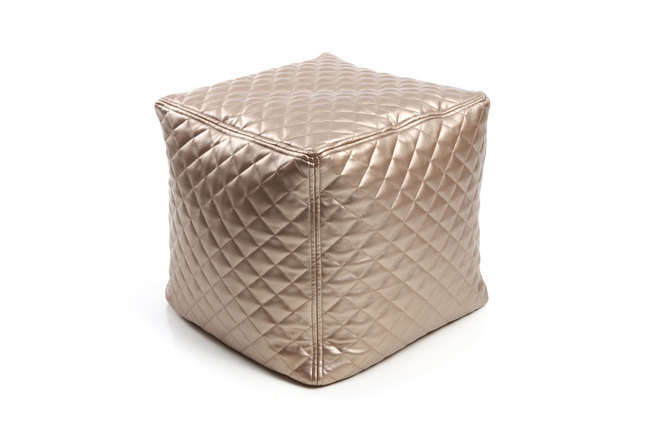 Pouf design quadrato dorato  CUBAG TREND