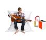 Pouf gigante design bianco BIG MILIBAG