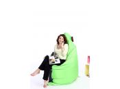 Pouf gigante design grigio e verde anice BIG M