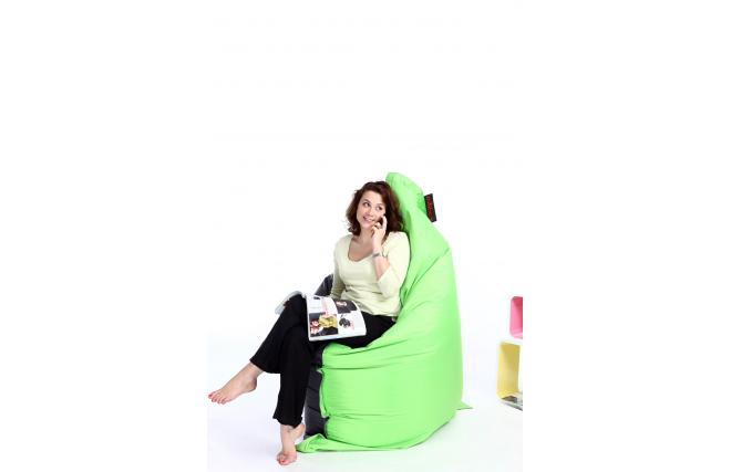Pouf gigante design grigio e verde anice BIG M