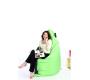 Pouf gigante design grigio e verde anice BIG M
