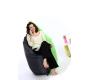 Pouf gigante design grigio e verde anice BIG M
