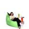 Pouf gigante design grigio e verde anice BIG M