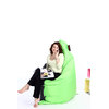 Pouf gigante design grigio e verde anice BIG M