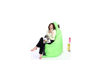 Pouf gigante design grigio e verde anice BIG M