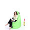 Pouf gigante design grigio e verde anice BIG M