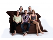 Pouf gigante design marrone FAMILY MILIBAG 