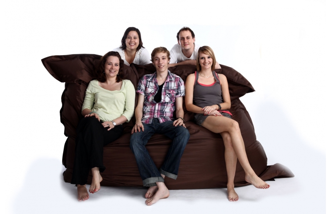Pouf gigante design marrone FAMILY MILIBAG 