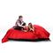Pouf gigante design nero e rosso FAMILY MILIBAG 