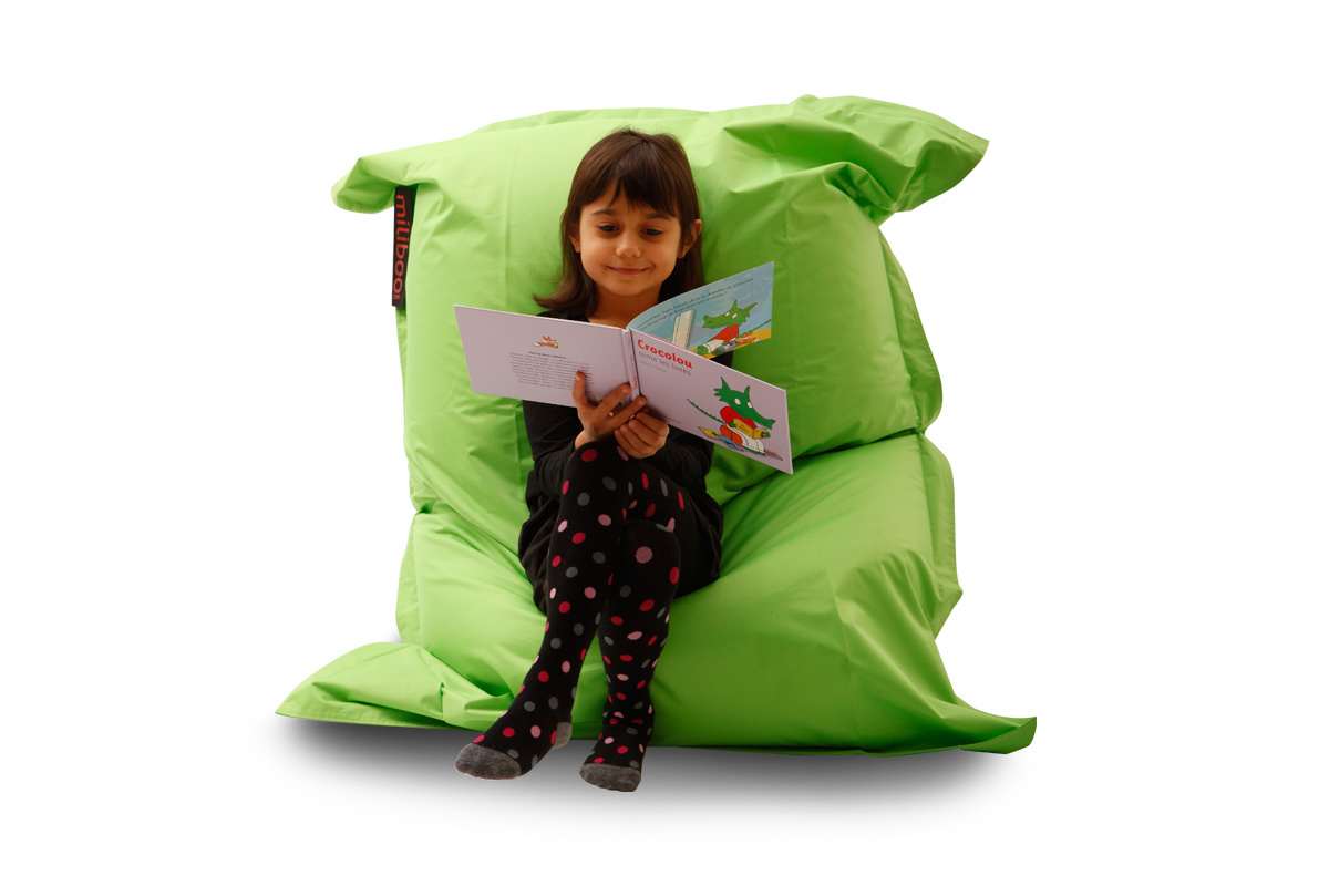 Pouf gigante design verde anice SMALL MILIBAG