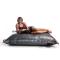 Pouf gigante  trapuntato design color argento BIG MILIBAG TREND
