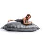 Pouf gigante  trapuntato design color argento BIG MILIBAG TREND
