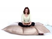 Pouf gigante  trapuntato design dorato BIG MILIBAG TREND