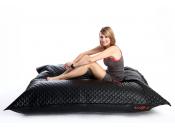 Pouf gigante  trapuntato design nero BIG MILIBAG TREND