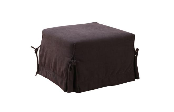 Pouf / letto converitibile cioccolato DIEGO in microfibre