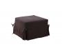 Pouf / letto converitibile cioccolato DIEGO in microfibre image 1