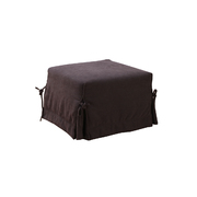 Pouf / letto converitibile cioccolato DIEGO in microfibre image pub1