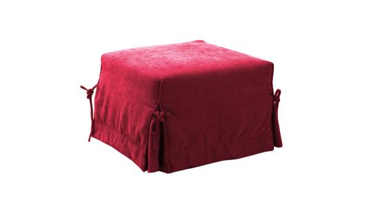 Pouf / letto converitibile lampone DIEGO in microfibre image 1