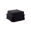 Pouf / letto converitibile nero DIEGO in microfibre image pub1