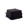 Pouf / letto converitibile nero DIEGO in microfibre image pub1