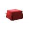 Pouf / letto converitibile rosso DIEGO in microfibre