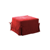 Pouf / letto converitibile rosso DIEGO in microfibre image pub1
