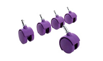 Rotelle viola compatibili base bianca