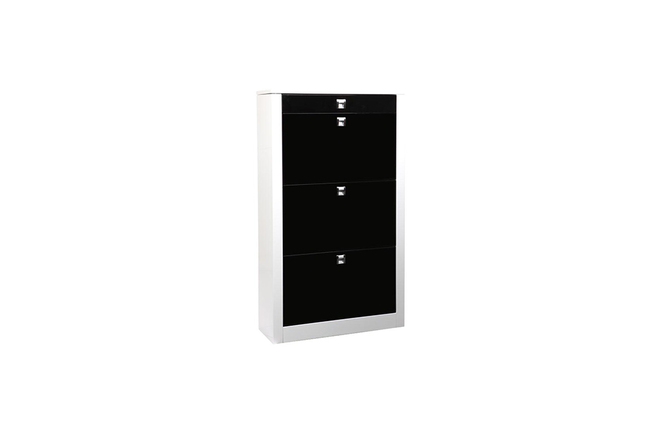 Scarpiera design laccata nera DEVA