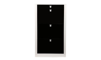 Scarpiera design laccata nera DEVA