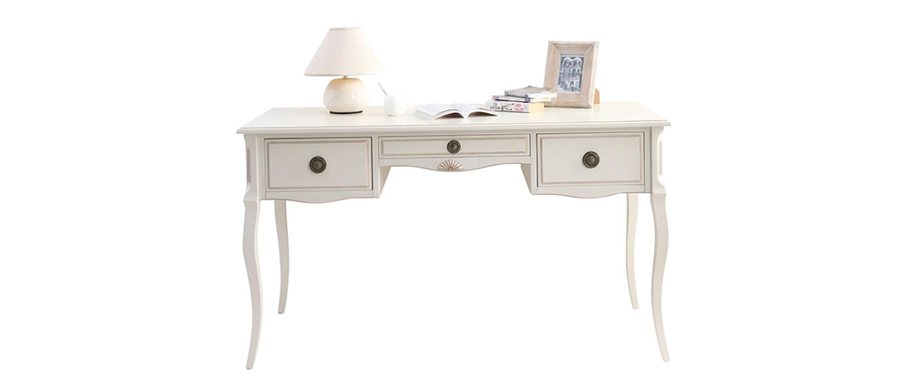 Scrivania barocca colore bianco BIANCA