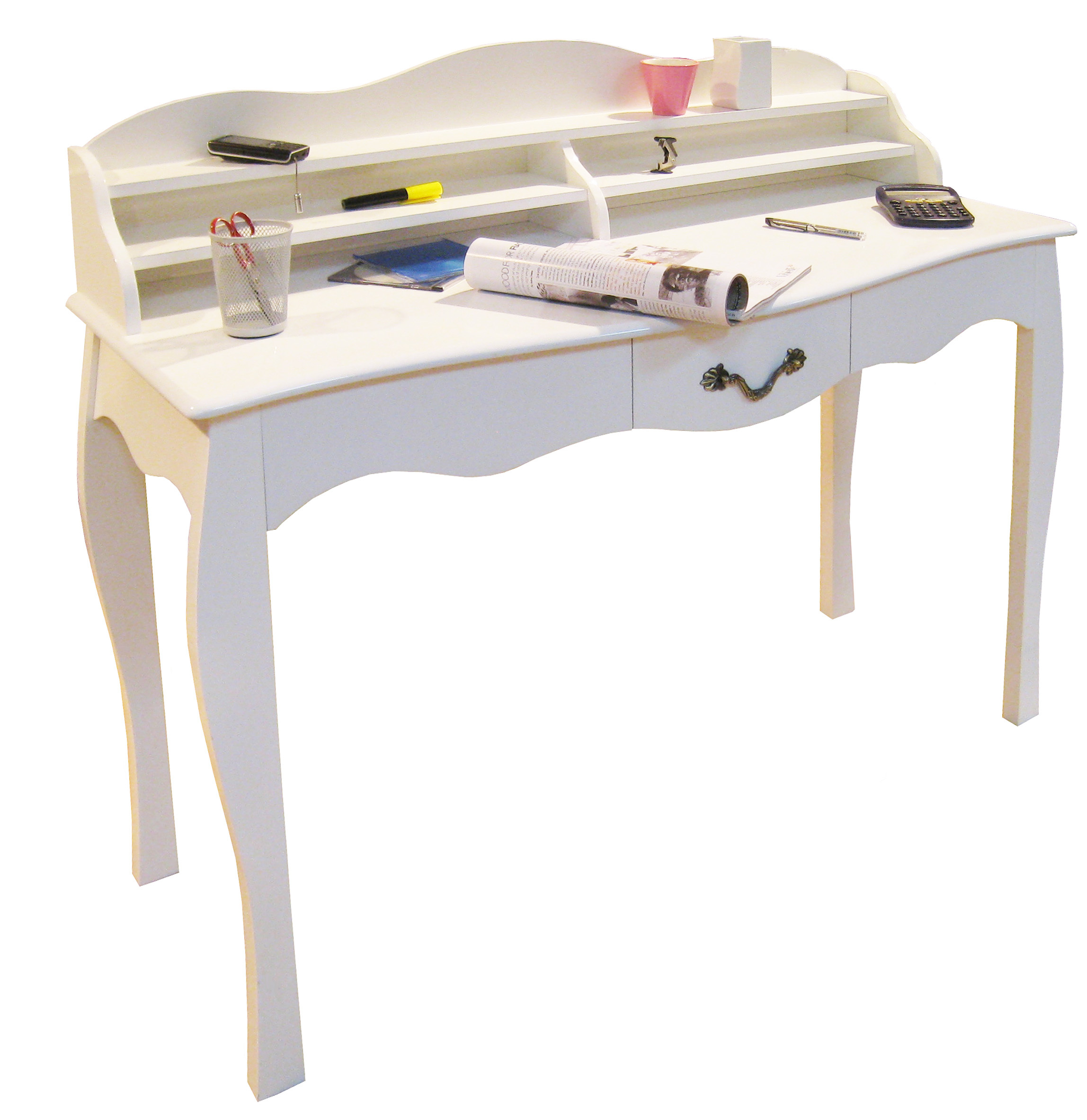 Scrivania / console 1 cassetto LUISA � colore bianco
