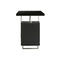Scrivania design 2 cassetti laccata nera LEXI