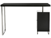 Scrivania design 2 cassetti laccata nera LEXI