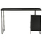 Scrivania design 2 cassetti laccata nera LEXI