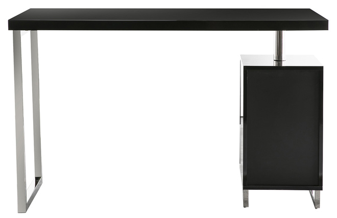 Scrivania design 2 cassetti laccata nera LEXI