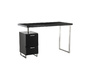 Scrivania design 2 cassetti laccata nera LEXI