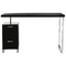 Scrivania design 2 cassetti laccata nera LEXI
