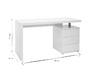 Scrivania design 3 cassetti laccata bianca  CALIX