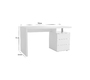 Scrivania design 3 cassetti laccata bianca  CALIX